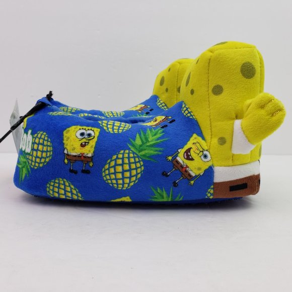 Nickelodeon SpongeBob SquarePants Boys Size 13/1 Slip On Plush Comfy Slippers - Picture 2 of 8